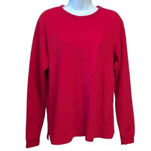 Pajamagram Long Sleeve Tee Night Shirt Waffle Knit Sleep Women's Size Medium